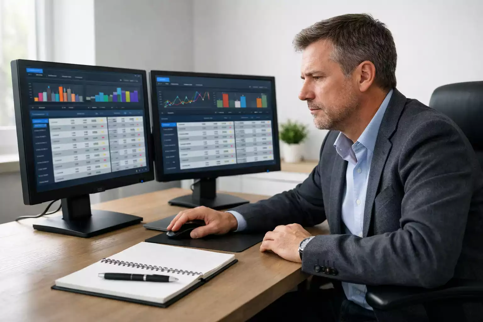 Sports analyst comparing betting odds on multiple screens
