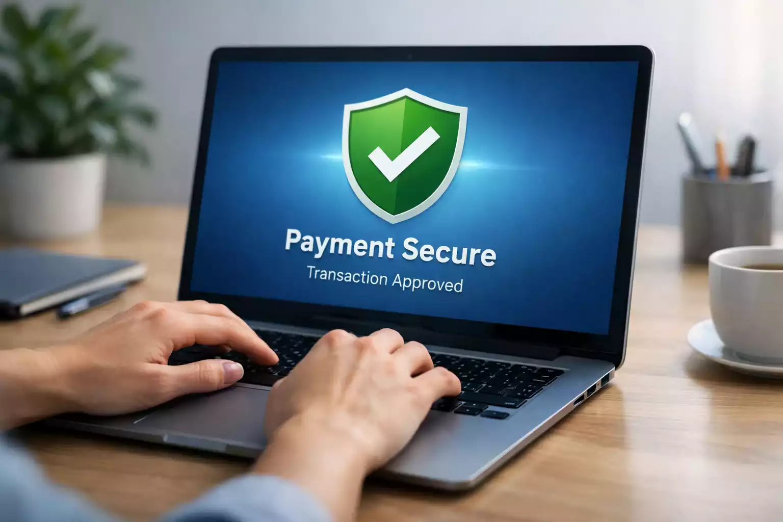 Secure digital payment transaction with verification symbol